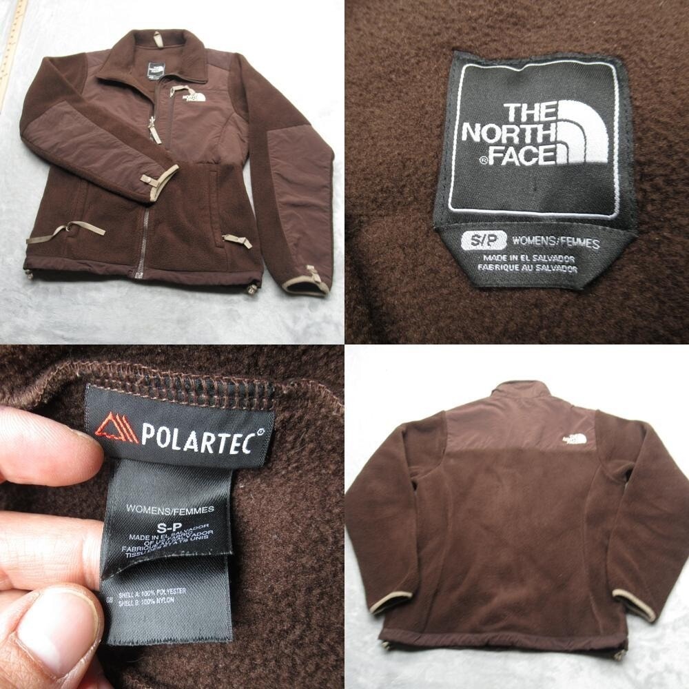 North Face Jacket Women Small Brown Denali Polartec Fleece Full Zip Hiking